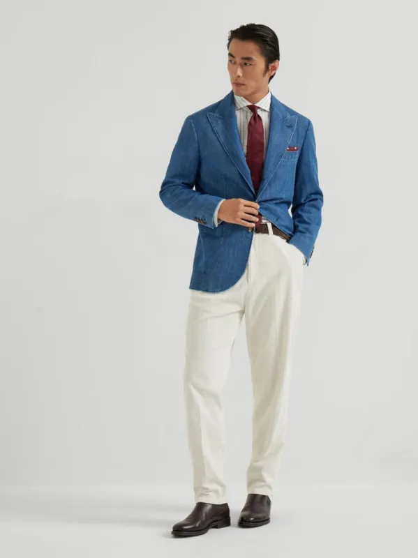 Medium Denim Deconstructed Blazer sold by Fashion Clinic