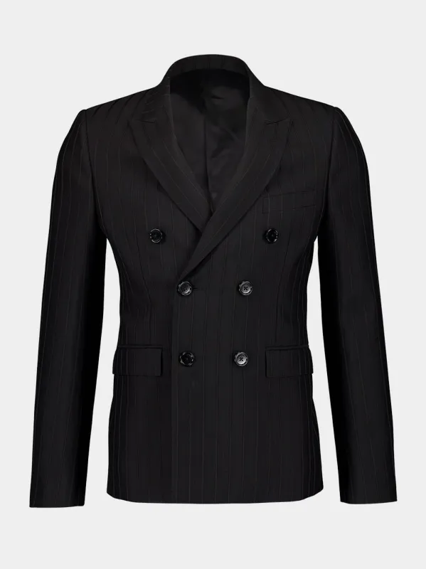 Blazer Carnaby 6B Gabardine Rayure Satin sold by Fashion Clinic