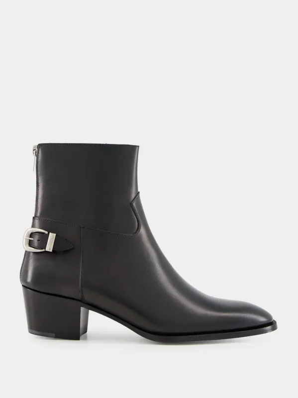 Ankle Boots W/Back Buckle Zipped 50Mm sold by Fashion Clinic