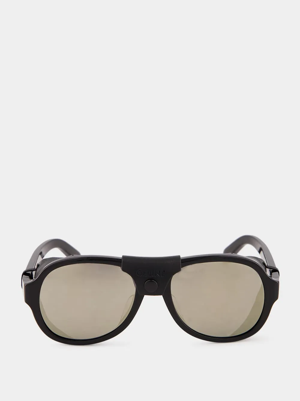 SUNGLASSES BLACK FRAME 57 ACETATE WITH LEATHER sold by Fashion Clinic