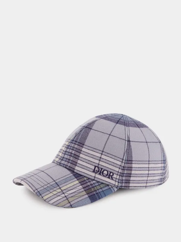 CAP 6 PANELS TARTAN CHECKS DIOR EMBR sold by Fashion Clinic