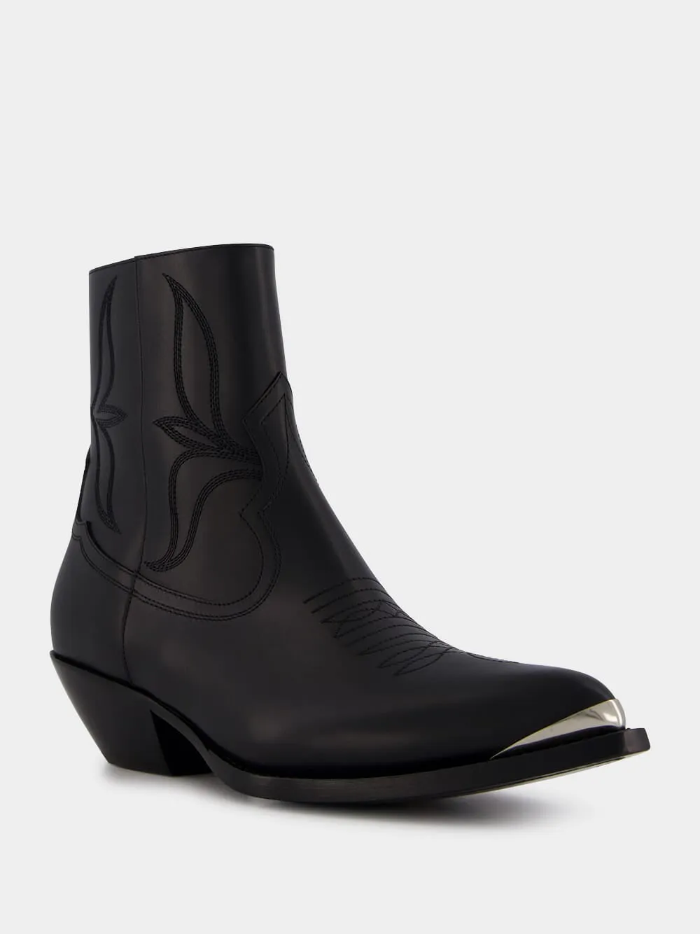 BOOTS ZIPPED W/ METAL TOE 50 SHINY CALFSKIN sold by Fashion Clinic product image thumbnail 2
