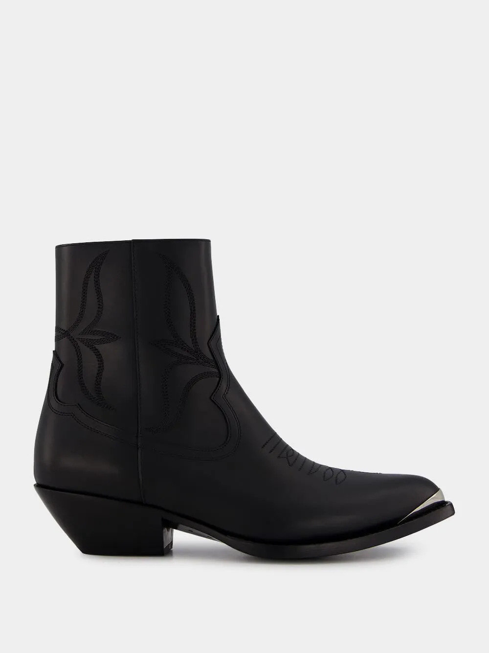 BOOTS ZIPPED W/ METAL TOE 50 SHINY CALFSKIN sold by Fashion Clinic