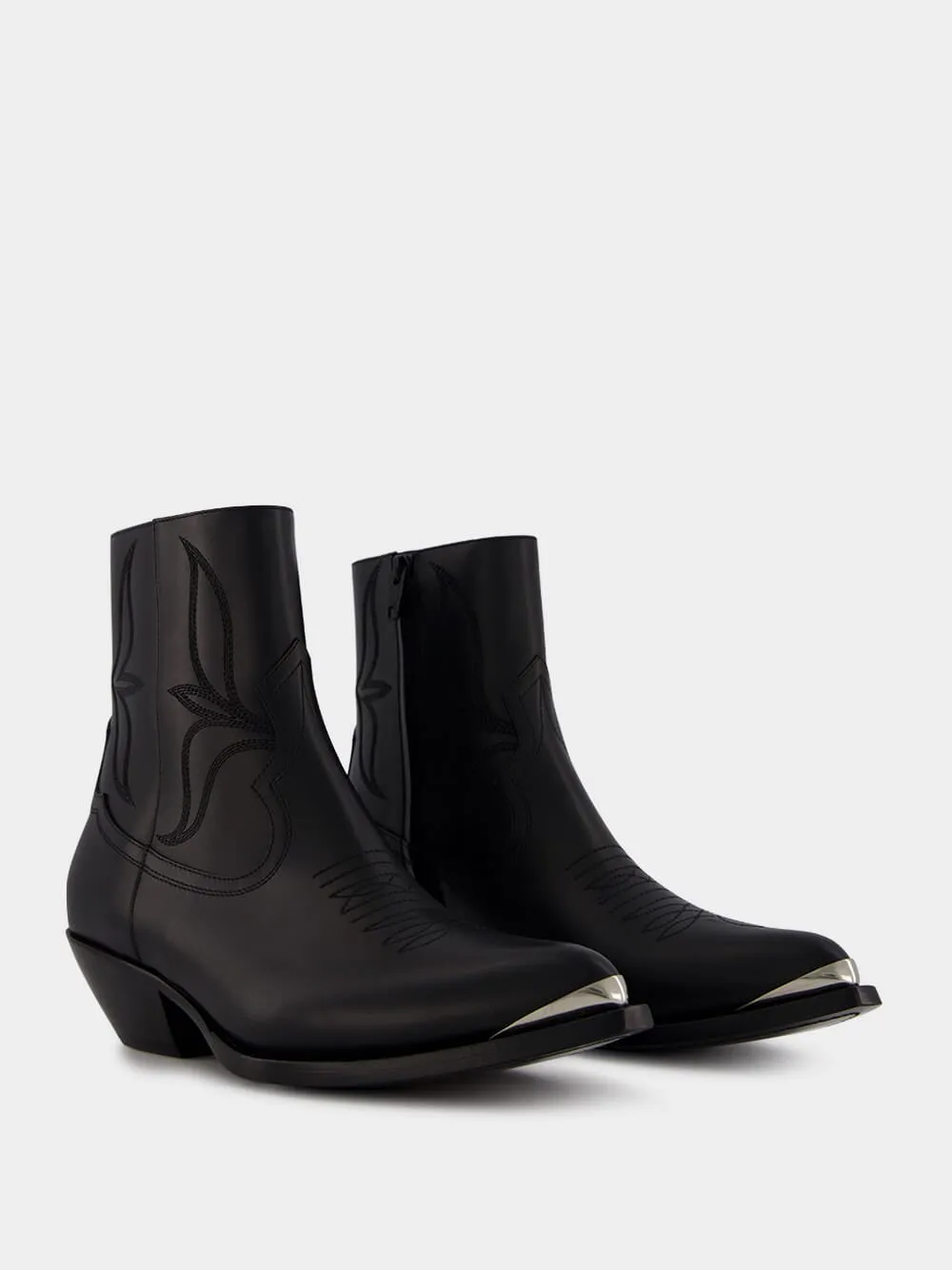 BOOTS ZIPPED W/ METAL TOE 50 SHINY CALFSKIN sold by Fashion Clinic product image thumbnail 3
