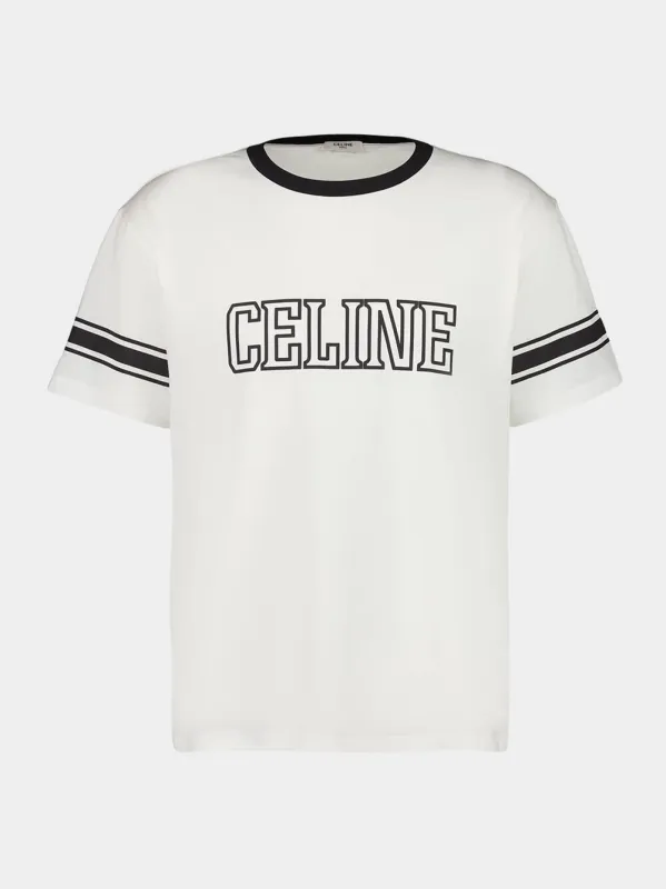 T-SHIRT LOOSE FIT S/S C-NECK COLLEGE JERSEY COTTON sold by Fashion Clinic