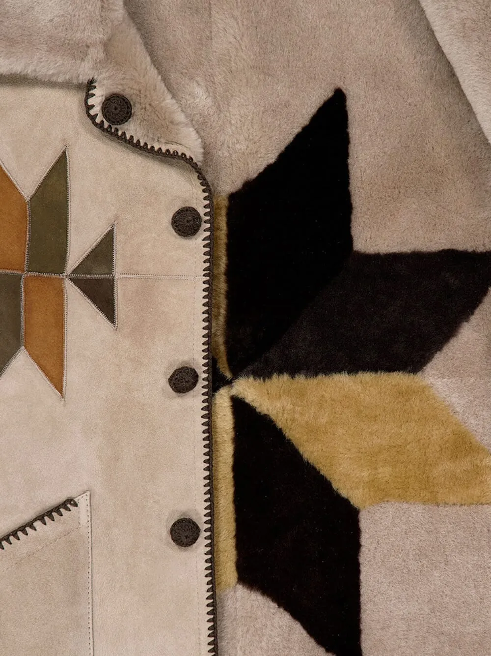 Beige Rigel Suede Shearling Jacket sold by Fashion Clinic product image thumbnail 5