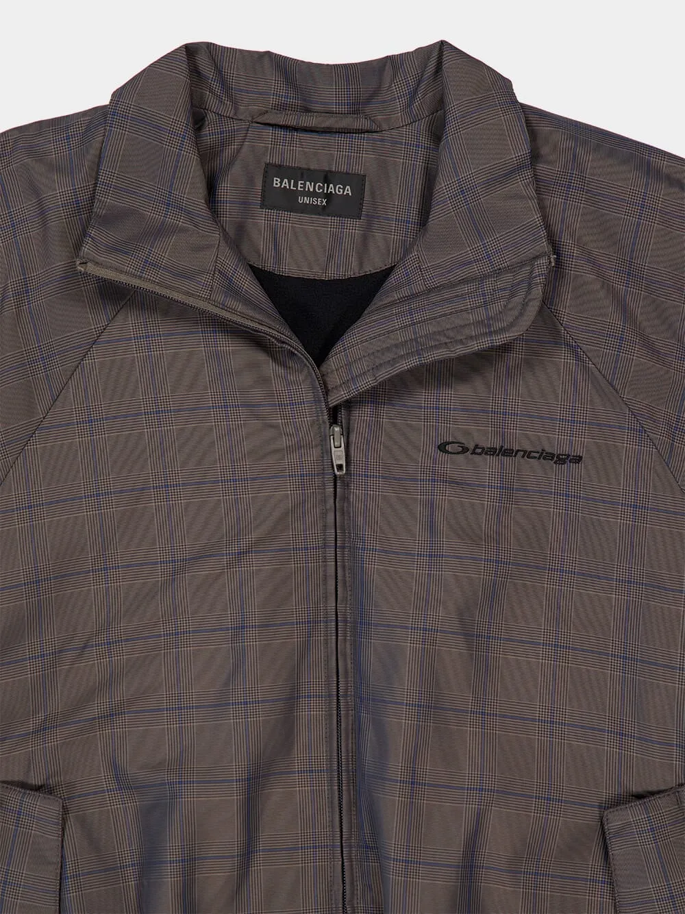 Grey-Blue Nylon Tracksuit Jacket sold by Fashion Clinic product image thumbnail 3