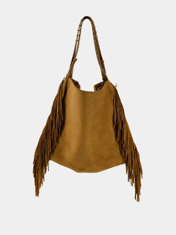 Rhea Baggy Tote Fringe Bag sold by Fashion Clinic
