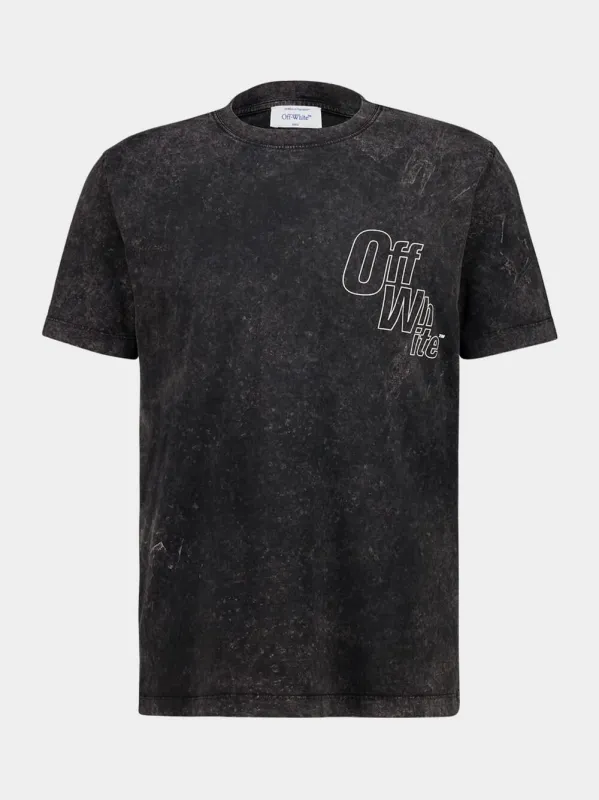 Vintage Black Outline Arrow Slim Fit T-Shirt sold by Fashion Clinic