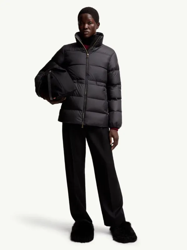Black Brossette Short Down Jacket sold by Fashion Clinic