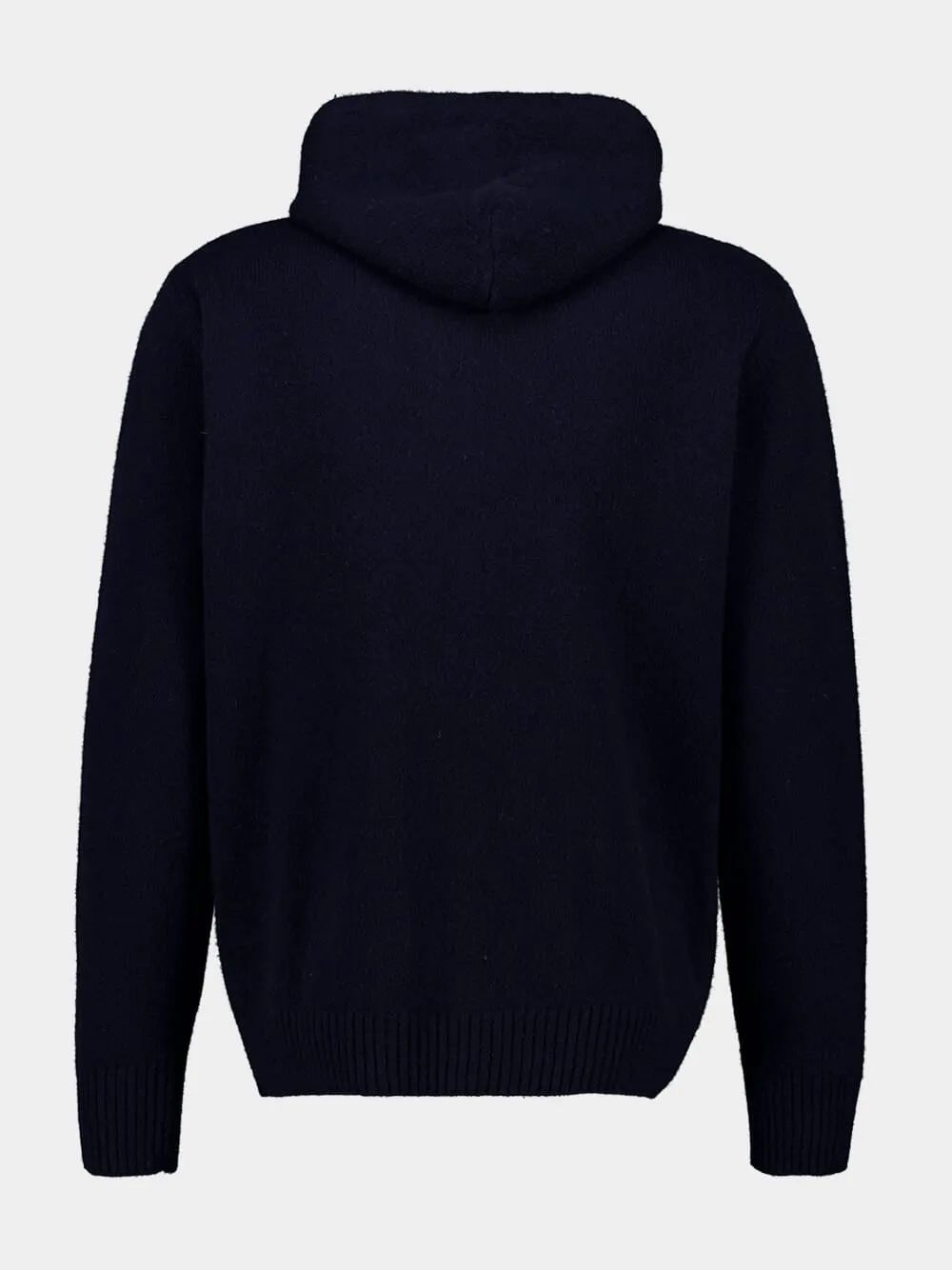 Navy Blue Wool Zip-Up Sweatshirt sold by Fashion Clinic product image thumbnail 2