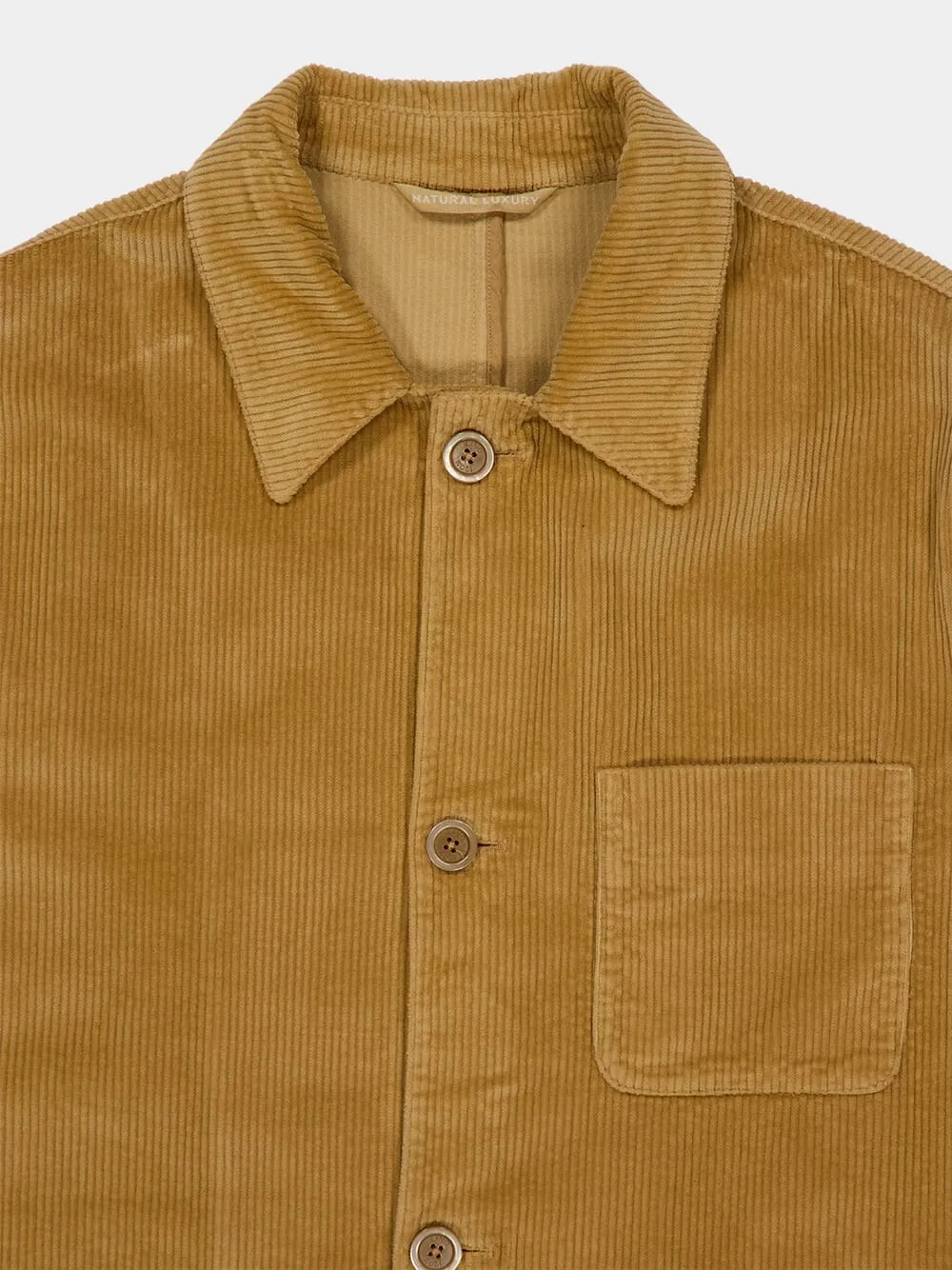 Caramel Cotton Buttoned Jacket sold by Fashion Clinic product image thumbnail 3