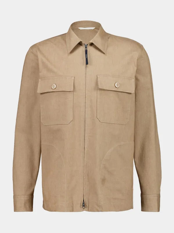Safari Cotton Buttoned Jacket sold by Fashion Clinic