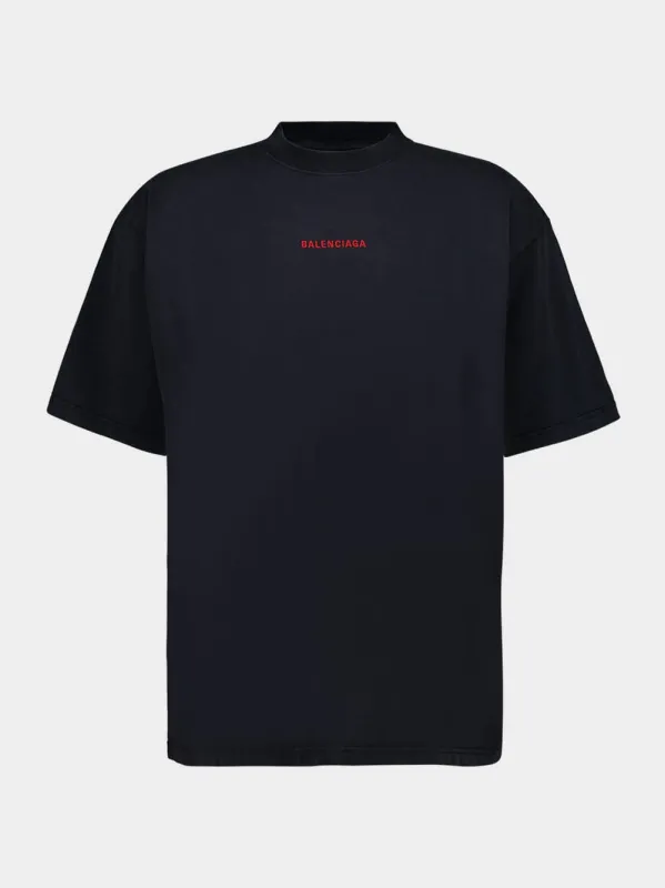 Faded Black Cotton Back T-Shirt sold by Fashion Clinic