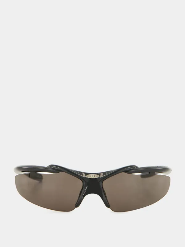 Black Turbo D-Frame Sunglasses sold by Fashion Clinic