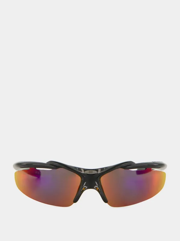 Black Mirror Infrared Turbo D-Frame Sunglasses sold by Fashion Clinic