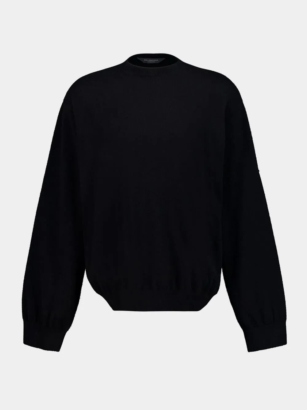 Black Cashmere Crewneck Sweater sold by Fashion Clinic
