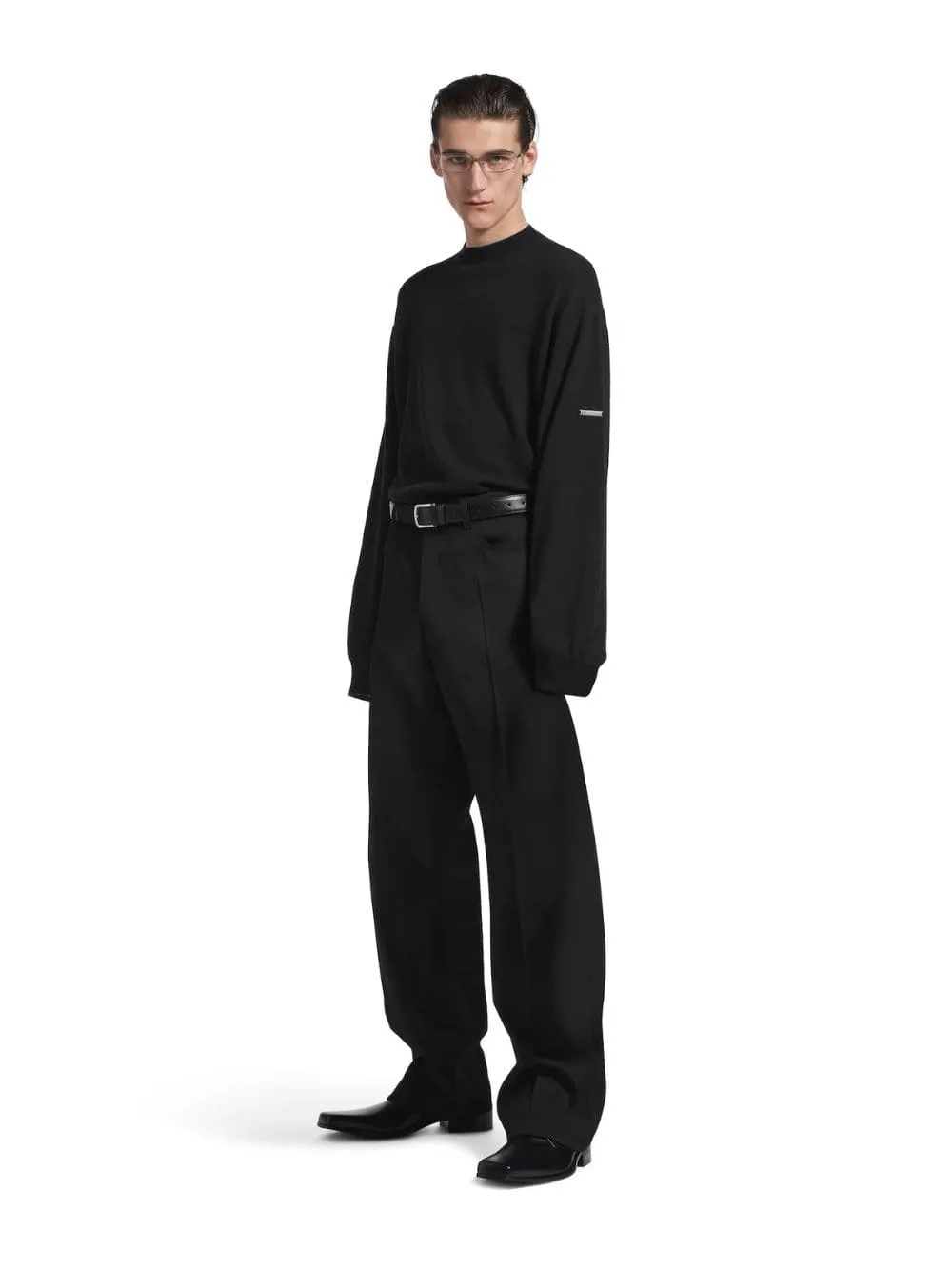 Black Cashmere Crewneck Sweater sold by Fashion Clinic product image thumbnail 2