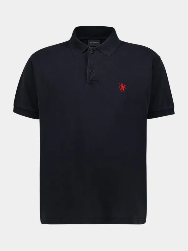 Black Standard Cotton Polo Shirt sold by Fashion Clinic