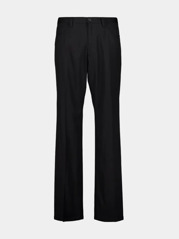 Black Straight Fit Tailored Trousers sold by Fashion Clinic