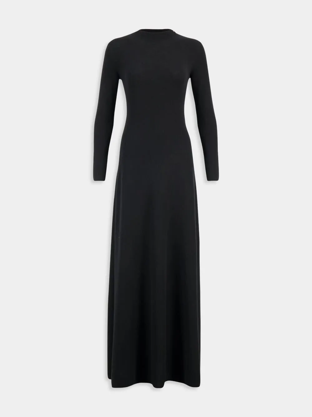 Black Fine Cashmere Silk Column Dress sold by Fashion Clinic product image thumbnail 2