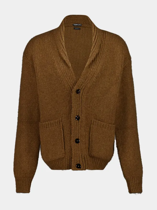 Toffee Cashmere Shawl Collar Cardigan sold by Fashion Clinic