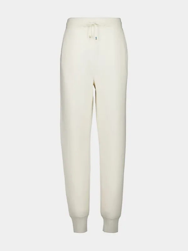 Off-White Slim Fit Jogger Pants in Compact Merino Cashmere sold by Fashion Clinic