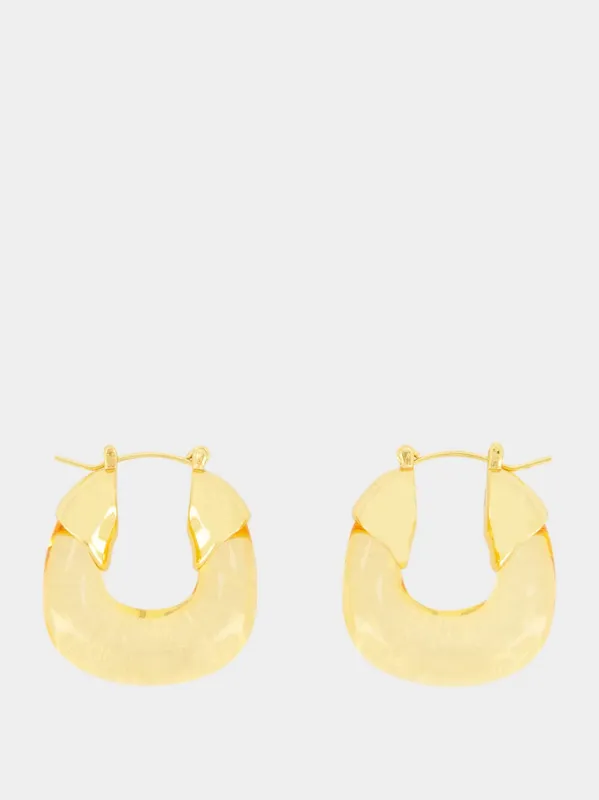 Mini Organic Hoops in Honey sold by Fashion Clinic