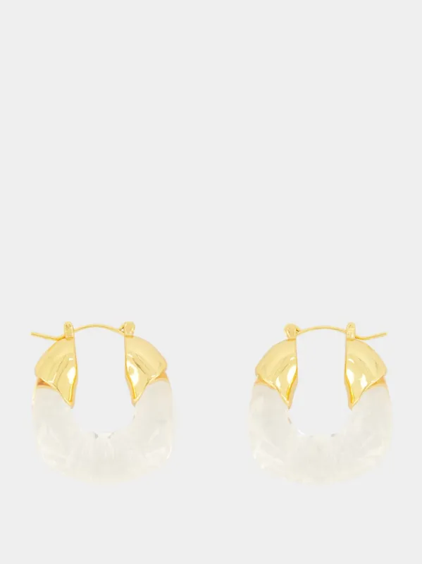 Mini Organic Hoops in Clear sold by Fashion Clinic