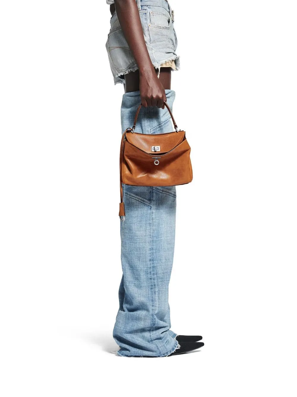 Tan Rodeo Mini Leather Handbag sold by Fashion Clinic product image thumbnail 4