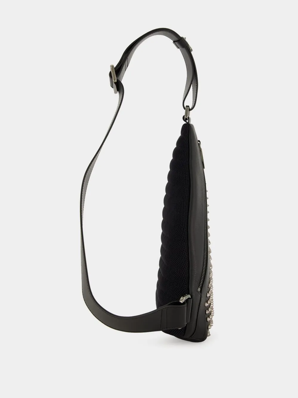 Black Funky Leather Crossbody Bag sold by Fashion Clinic product image thumbnail 3