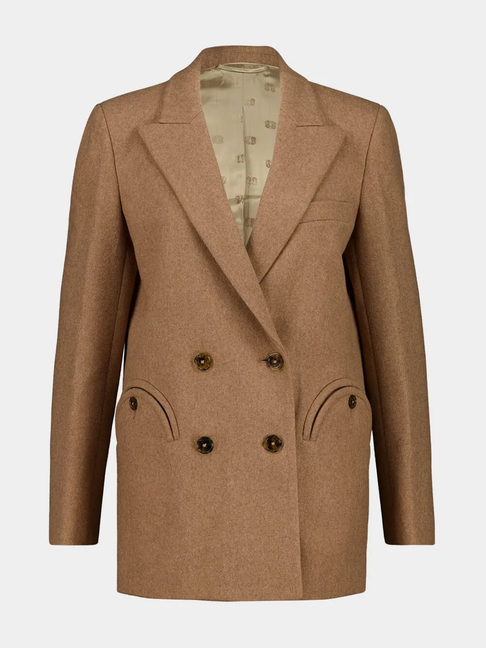 Cholita Brown Everyday Wool Blazer sold by Fashion Clinic product image thumbnail 2