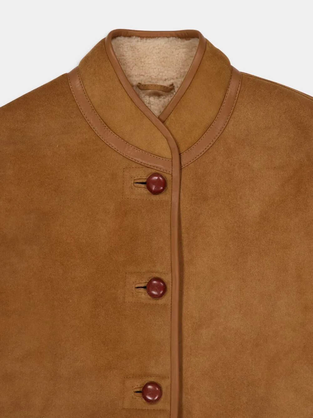 Tatoosh Camel Curly Shearling Jacket sold by Fashion Clinic product image thumbnail 5