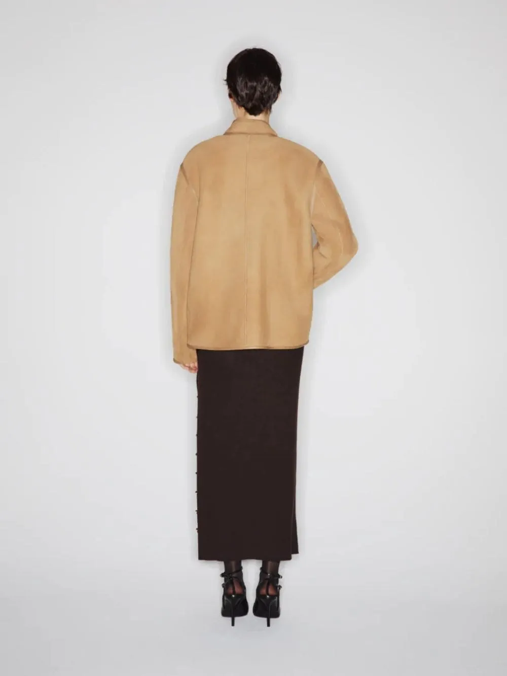 Tatoosh Camel Curly Shearling Jacket sold by Fashion Clinic product image thumbnail 3