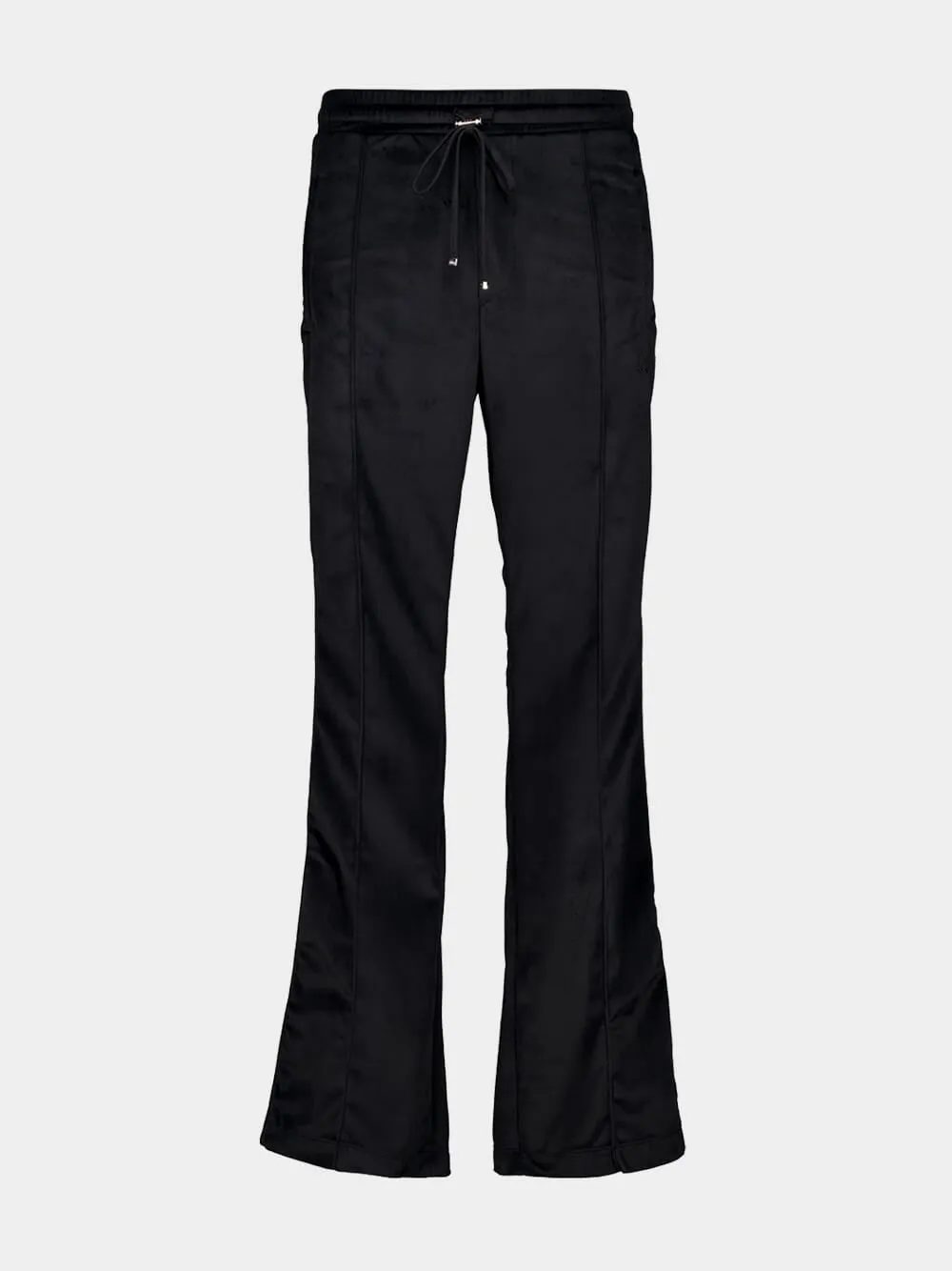 Black Velvet Flare Track Pants sold by Fashion Clinic