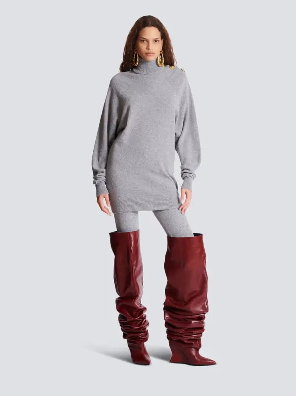 Grey Eco-Cashmere Jumper Dress sold by Fashion Clinic