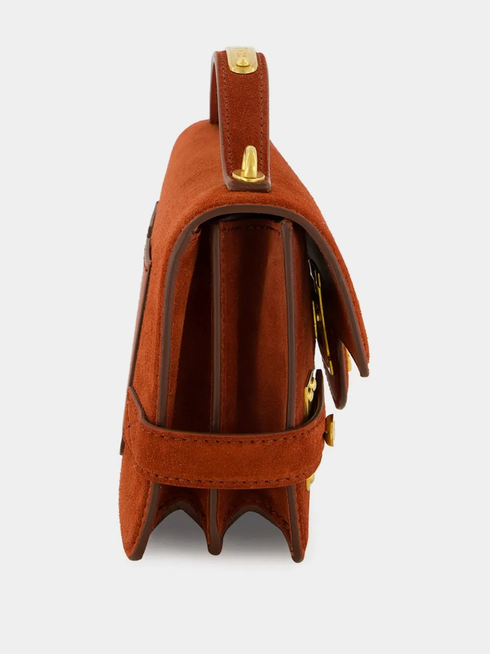 Red B-Buzz 24 Suede Shoulder Bag sold by Fashion Clinic product image thumbnail 5