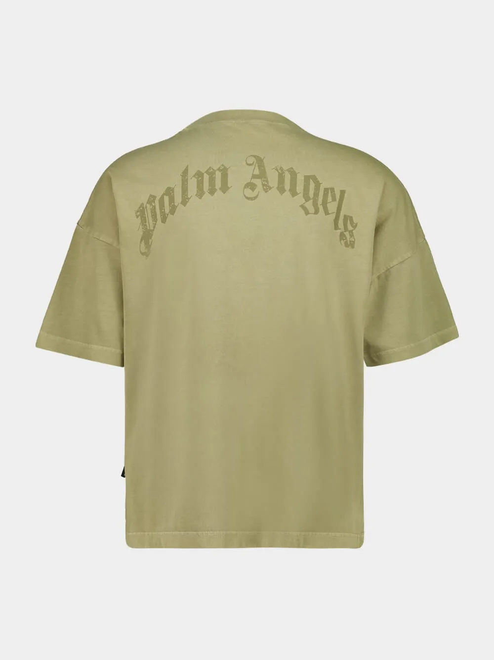 Army Green Loose Fit T-Shirt with Back Logo sold by Fashion Clinic product image thumbnail 2