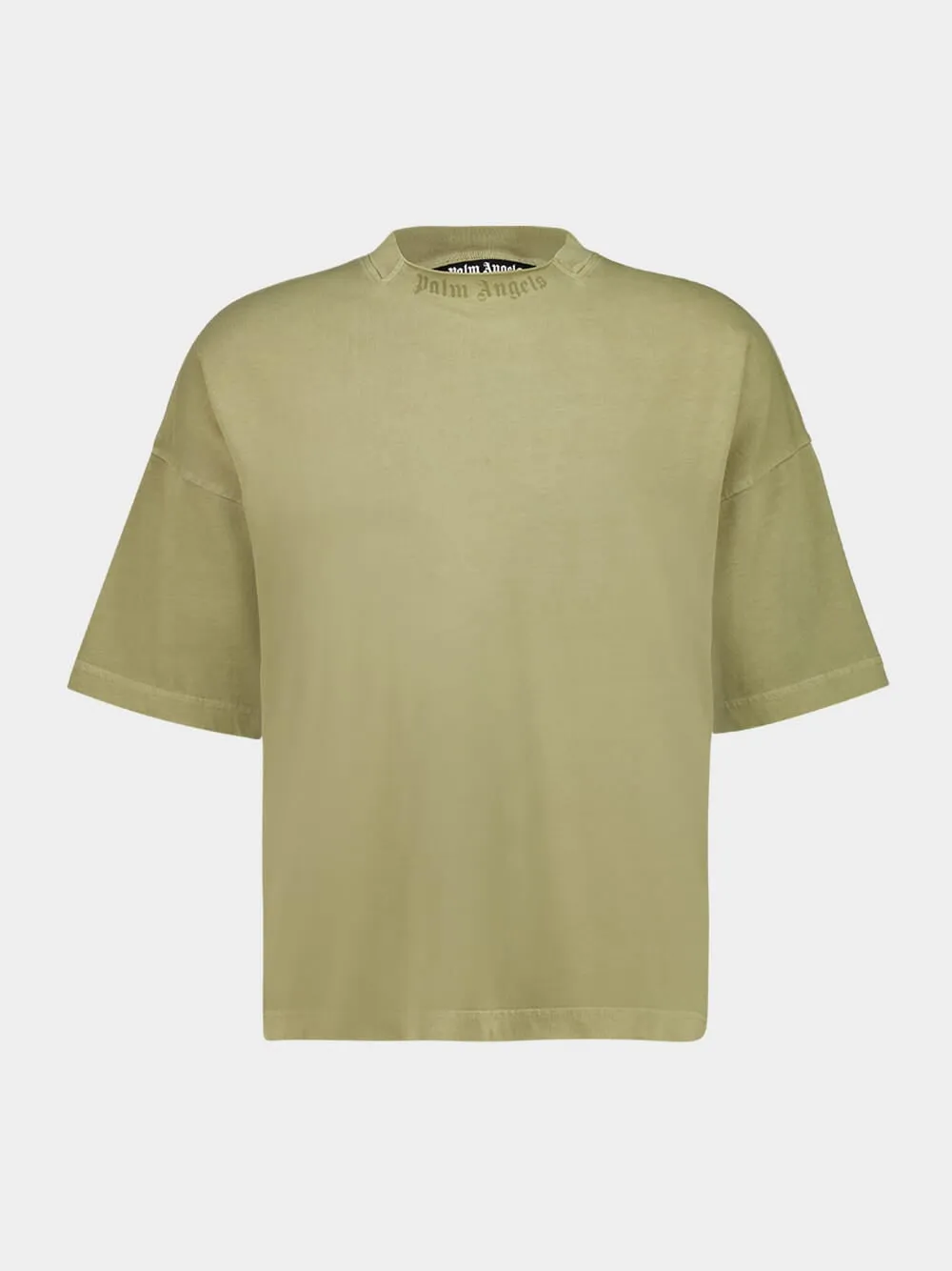 Army Green Loose Fit T-Shirt with Back Logo sold by Fashion Clinic
