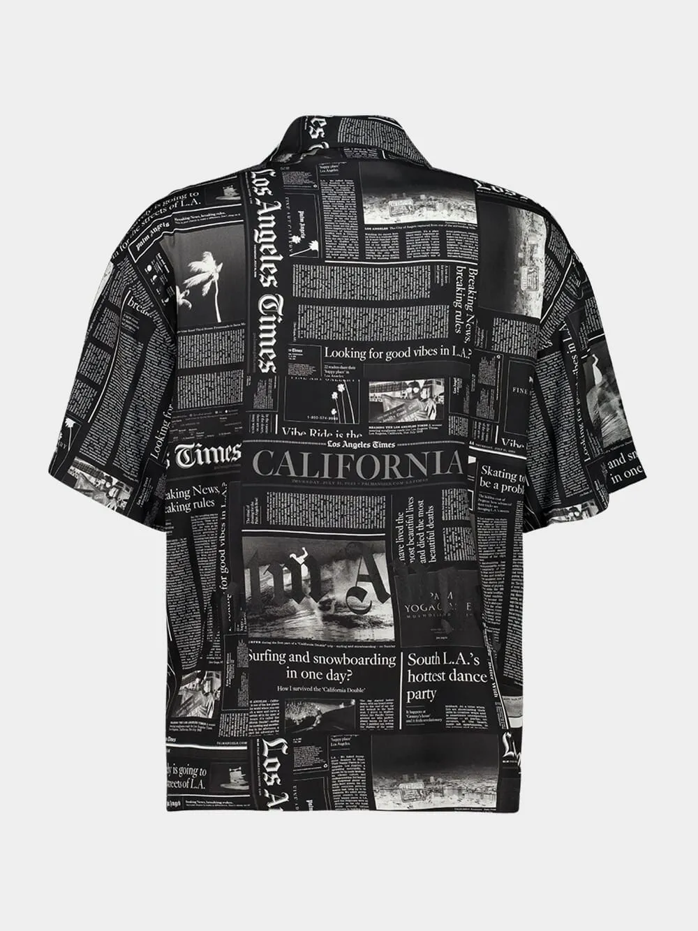 Black PA x LA Times News Short-Sleeve Shirt sold by Fashion Clinic product image thumbnail 2
