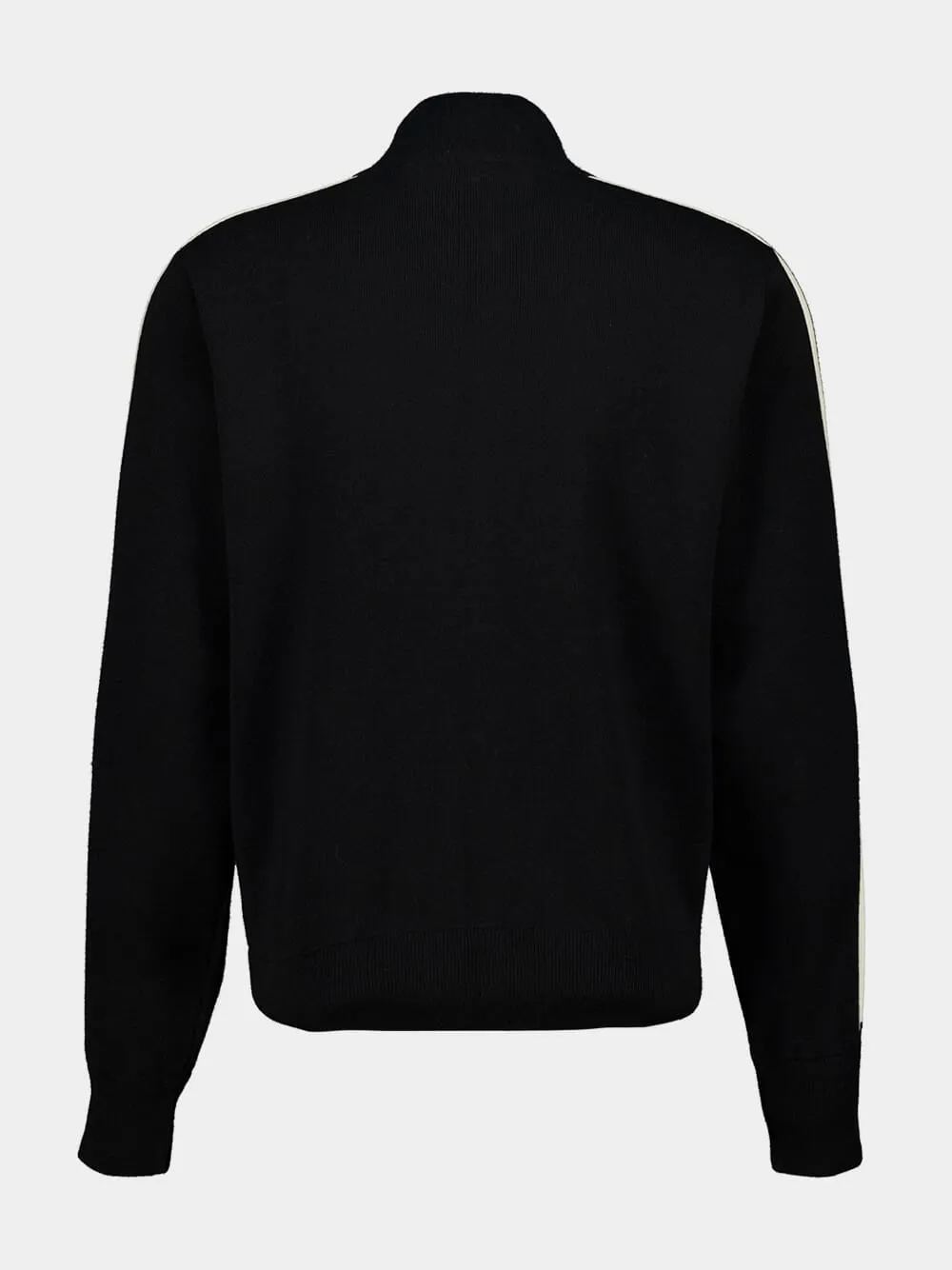 Black Classic Logo Knit Track Jacket sold by Fashion Clinic product image thumbnail 2