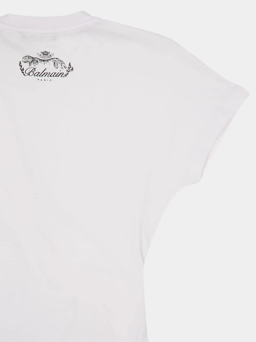 White Draped Jersey T-Shirt sold by Fashion Clinic product image thumbnail 4