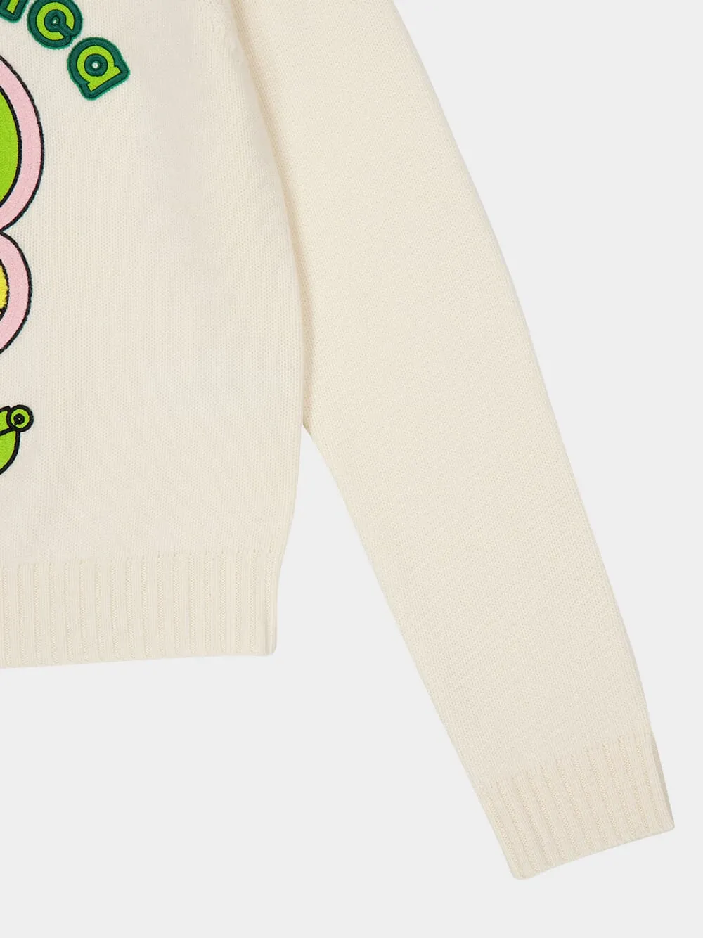 White Tennis Ball Merino Knit Sweater sold by Fashion Clinic product image thumbnail 5