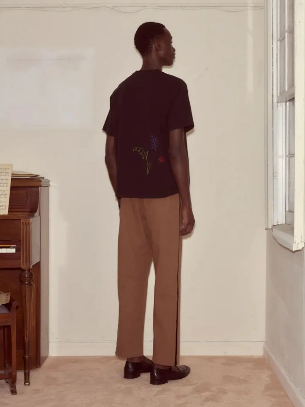 Embroidered Field Guide Cotton T-Shirt sold by Fashion Clinic product image thumbnail 3