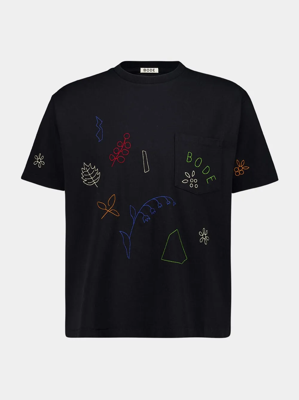 Embroidered Field Guide Cotton T-Shirt sold by Fashion Clinic product image thumbnail 2
