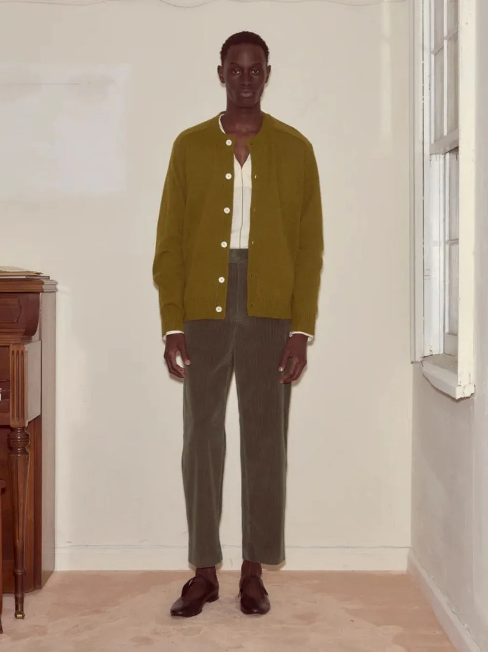 Green Orchard Merino Alpaca Cardigan sold by Fashion Clinic