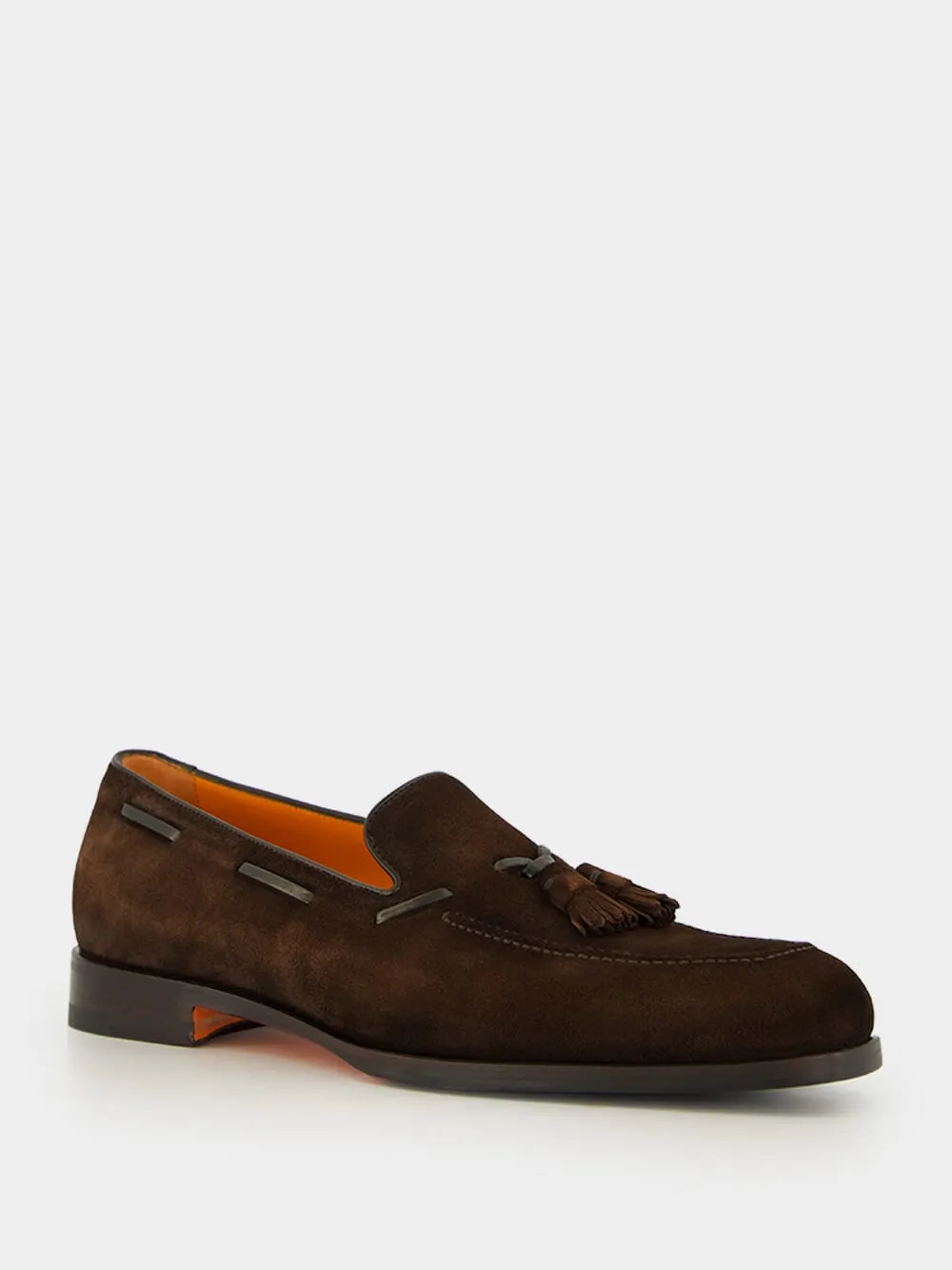 Dark Brown Suede and Leather Tassel Loafers sold by Fashion Clinic product image thumbnail 2