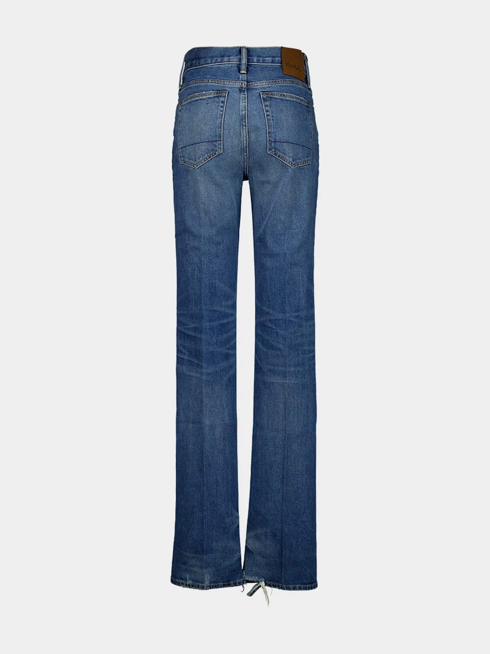 Blue Flare Fit Japanese Stonewashed Jeans sold by Fashion Clinic product image thumbnail 2