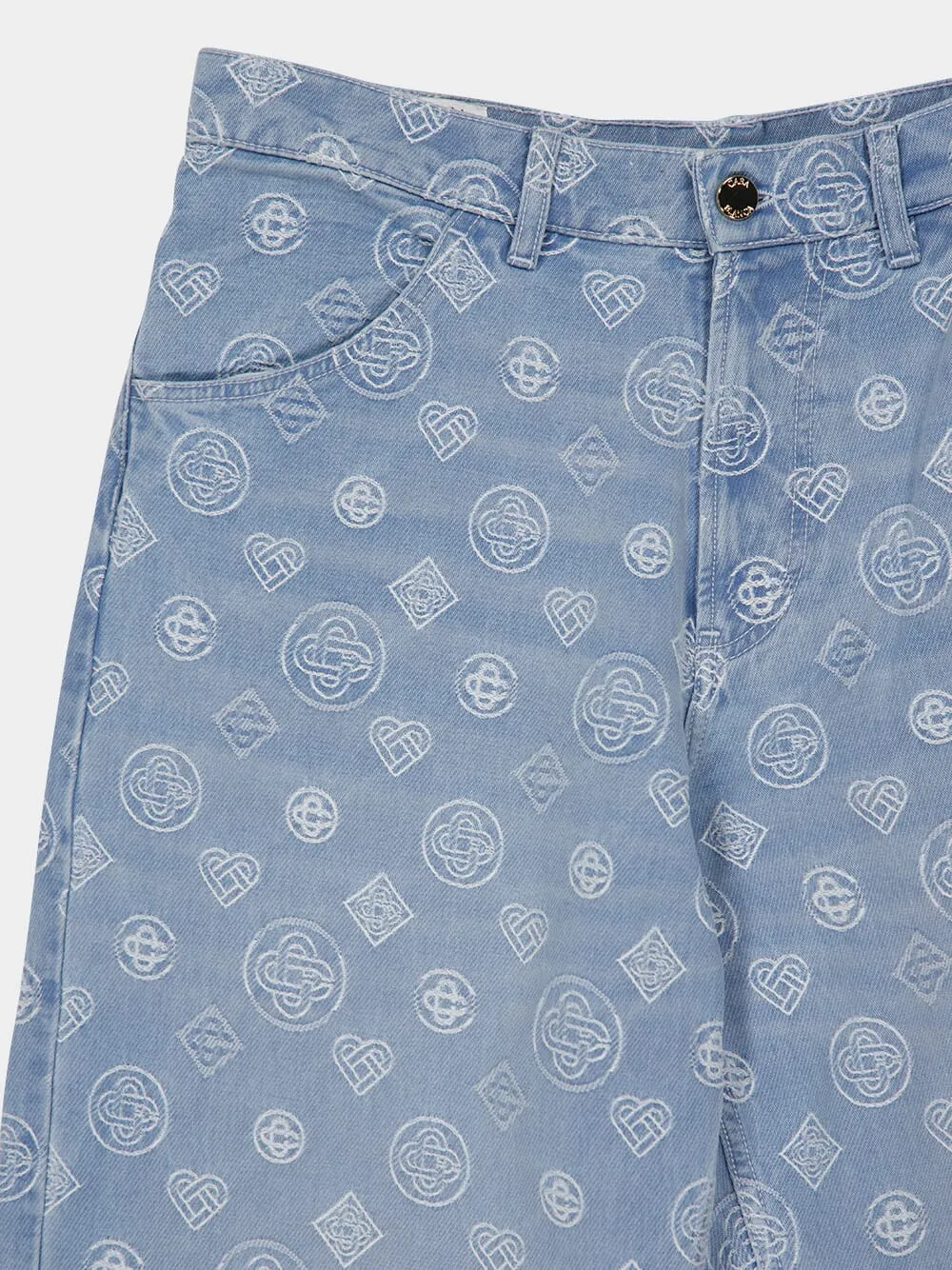 Blue Denim Monogram Jeans sold by Fashion Clinic product image thumbnail 3