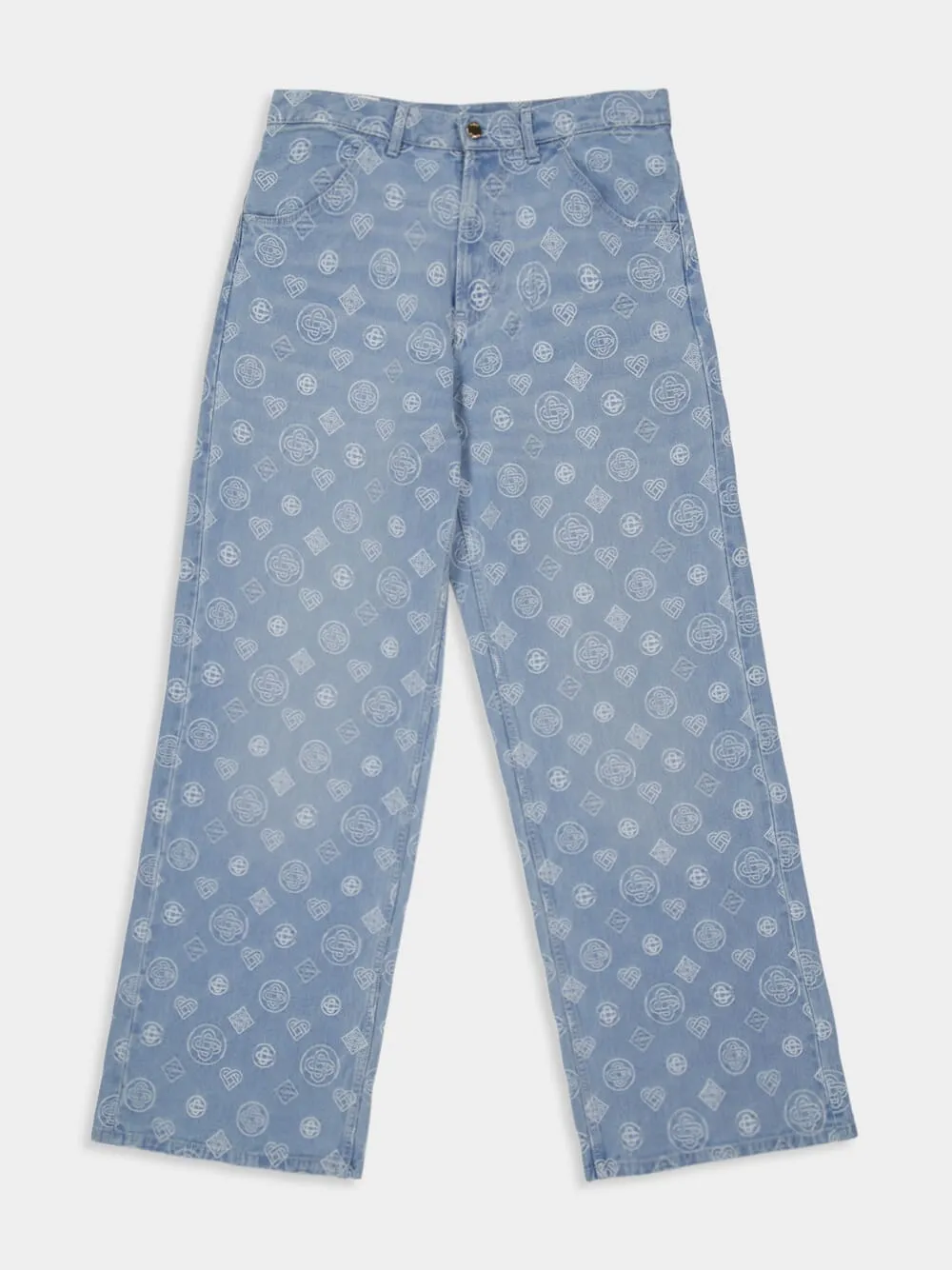 Blue Denim Monogram Jeans sold by Fashion Clinic product image thumbnail 5